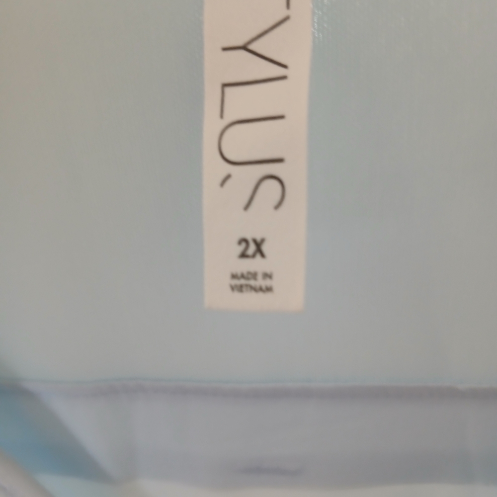 Stylus Bike Short Sleeveless A-Line Dress Plus Size 2X Color Blue Freeze New $20 - Picture 8 of 15